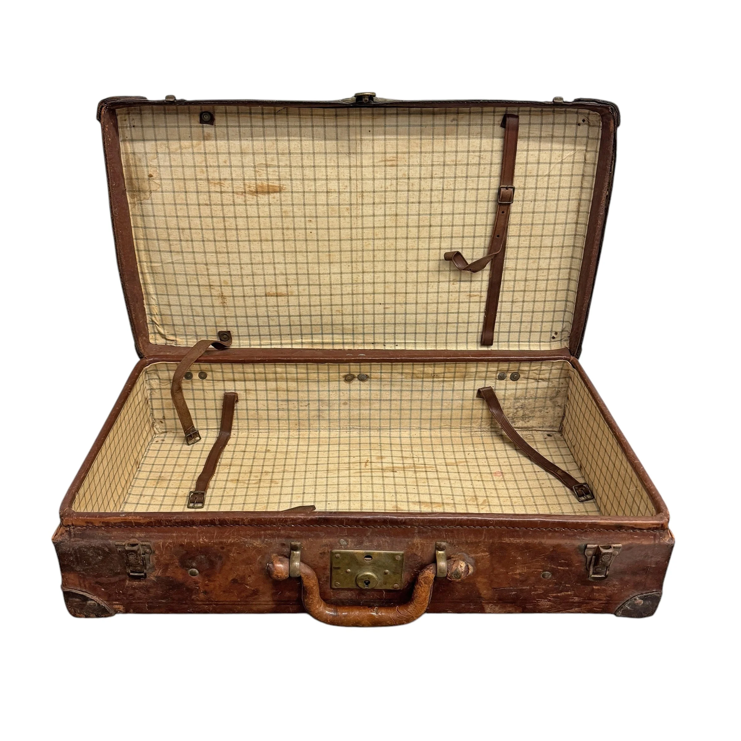 19th Century English Leather Suitcase — RIGHT | PROPER